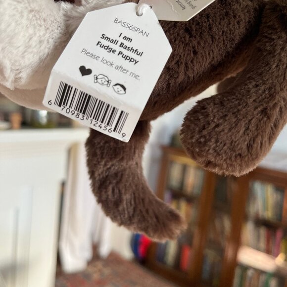 Retired Rare Jellycat Small Bashful Fudge Puppy NWT - Picture 3 of 5